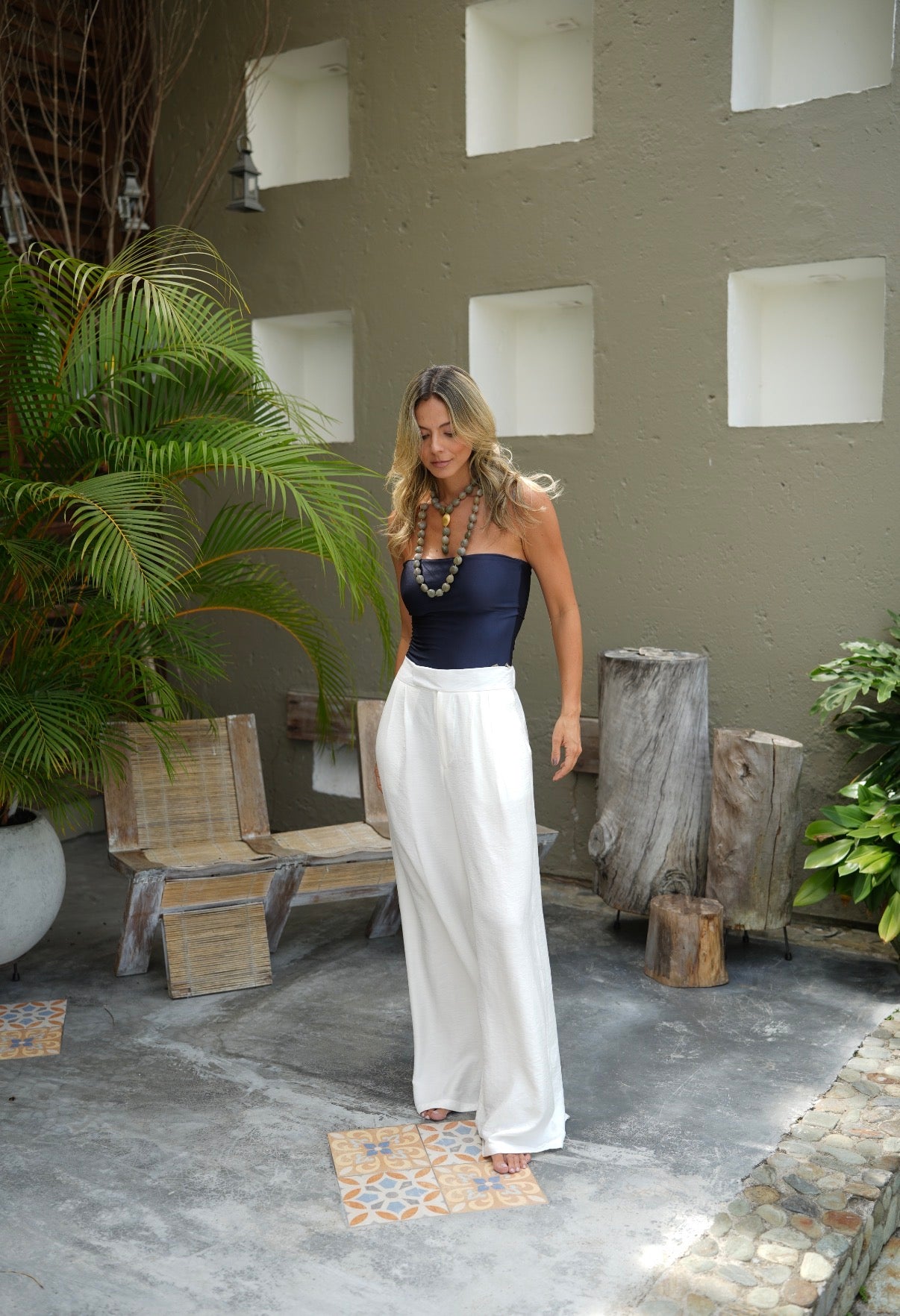 Body Azul Navy Strapless