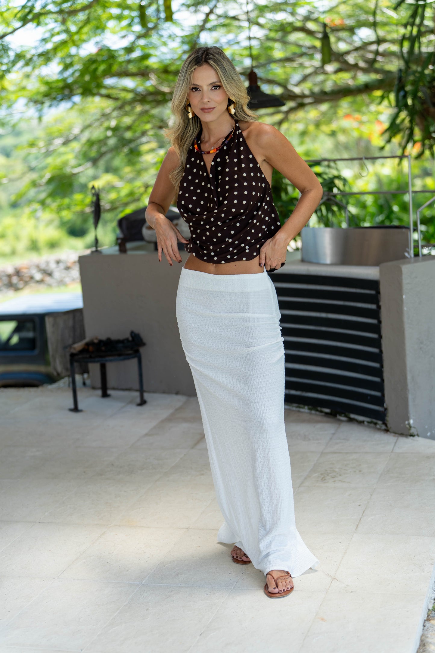 Set falda y blusa dots