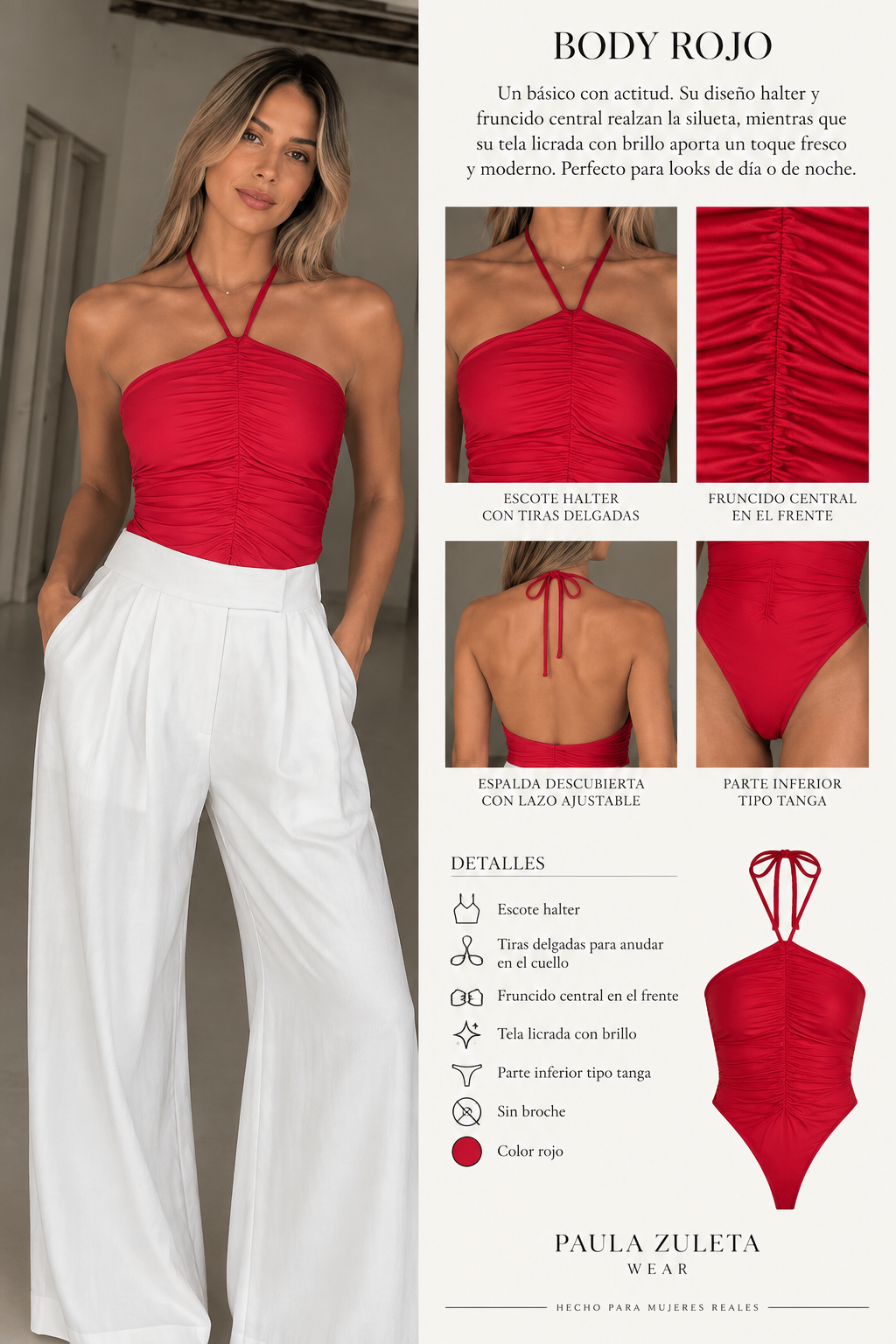 Body Rojo Halter
