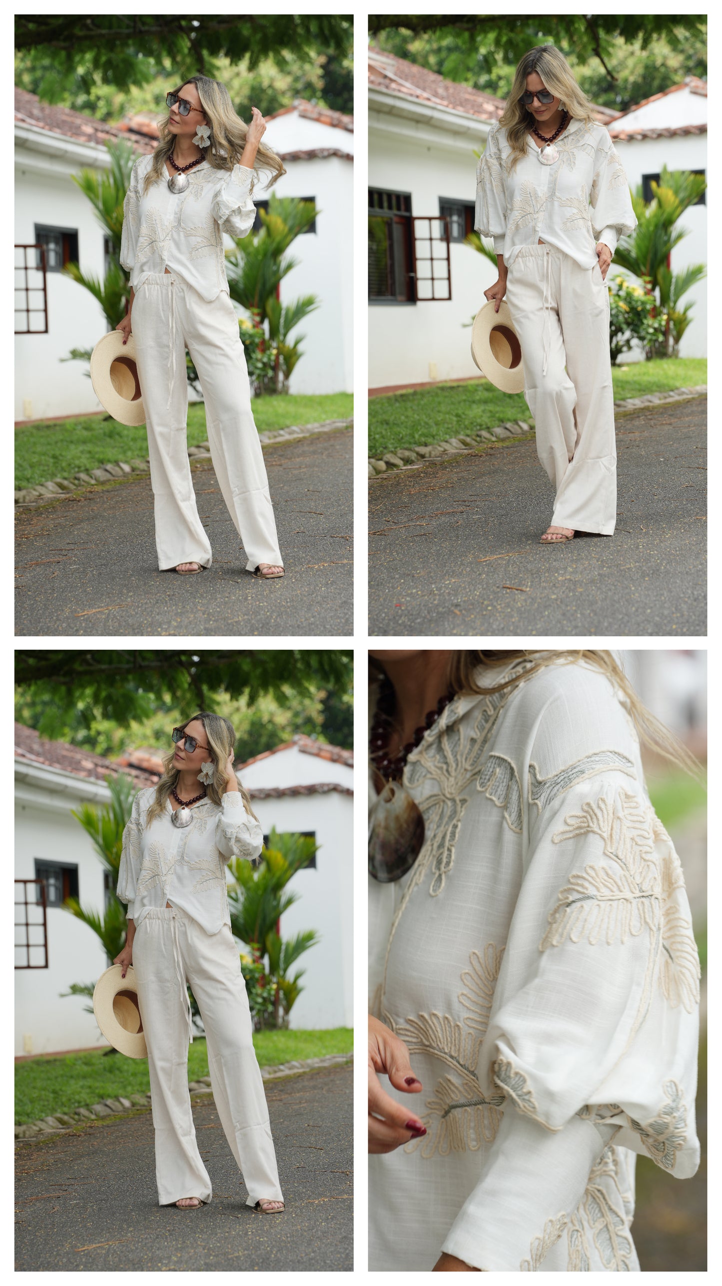 Camisa Bordada Palmera