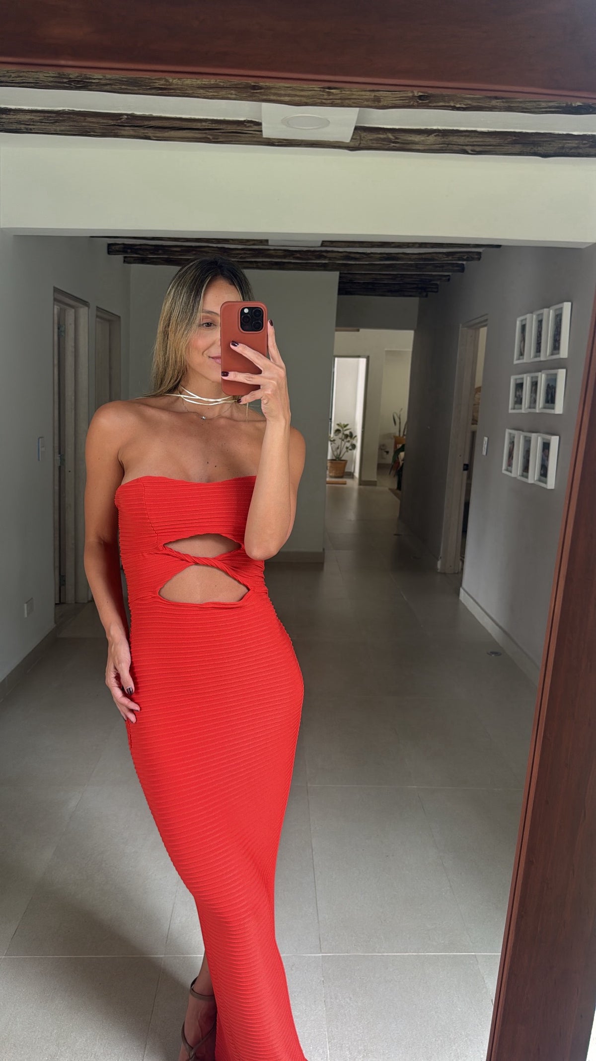 Vestido Shell cereza