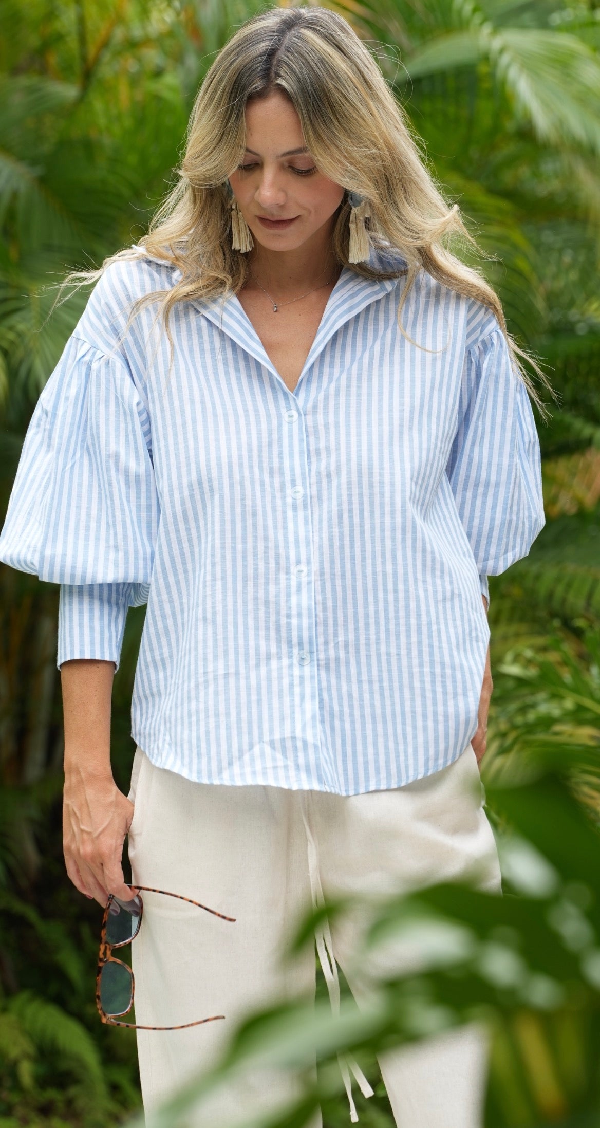 Camisa Rayas Azul