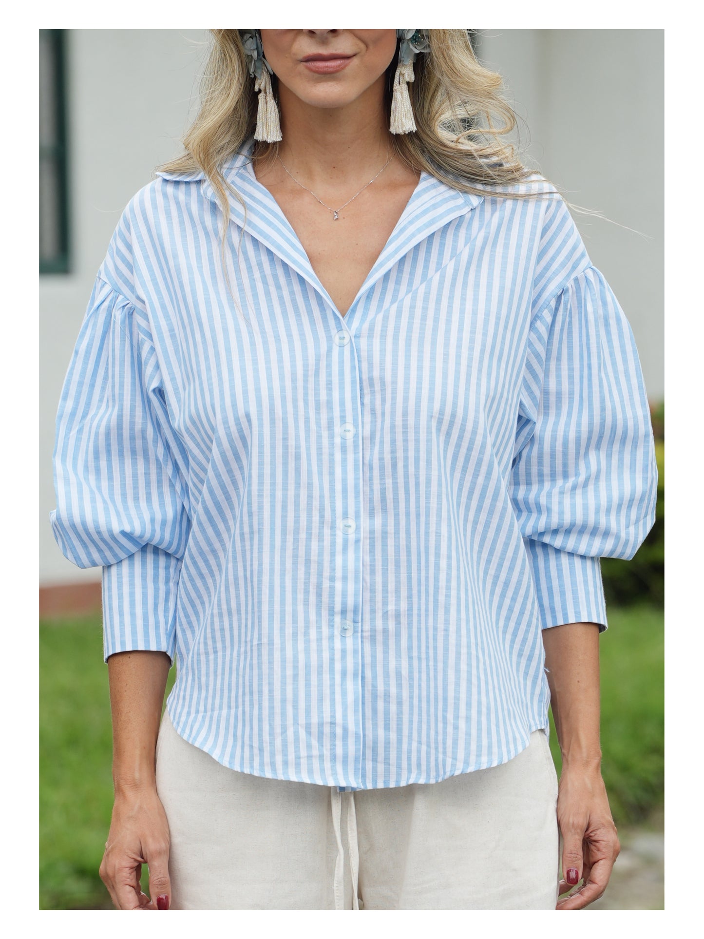 Camisa Rayas Azul