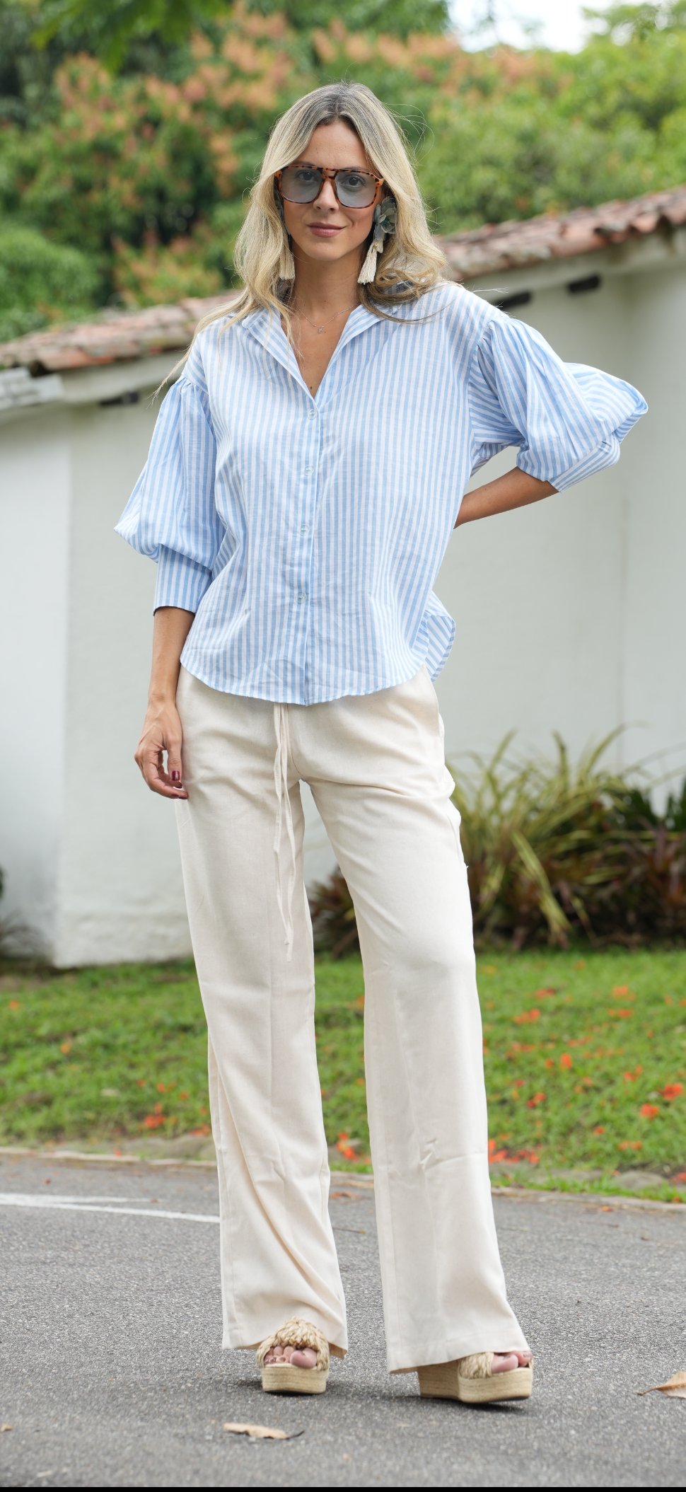 Camisa Rayas Azul