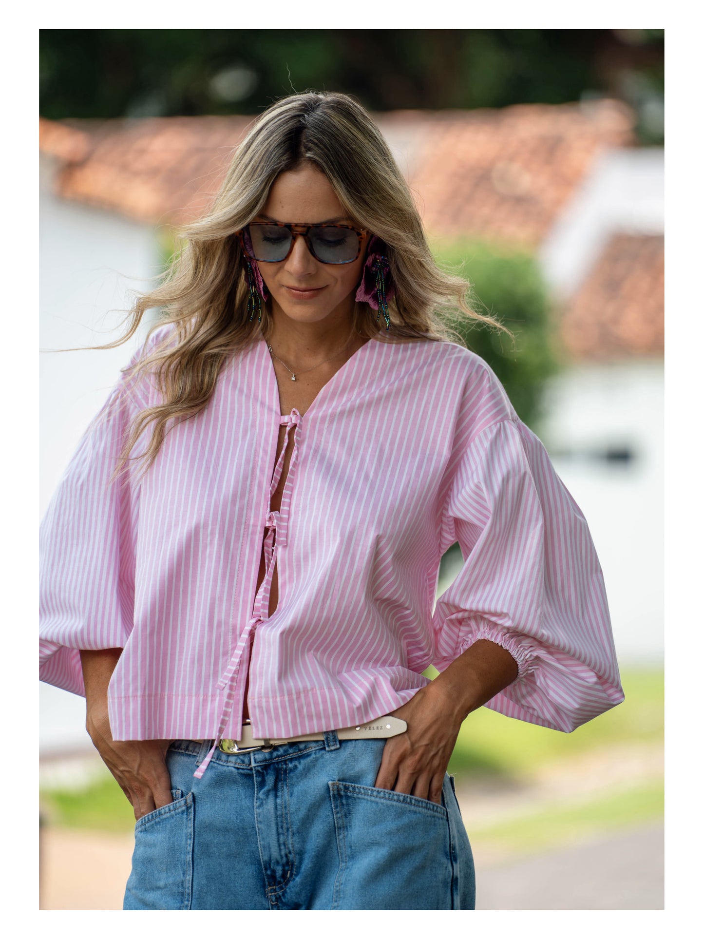 Camisa Rayas Rosada